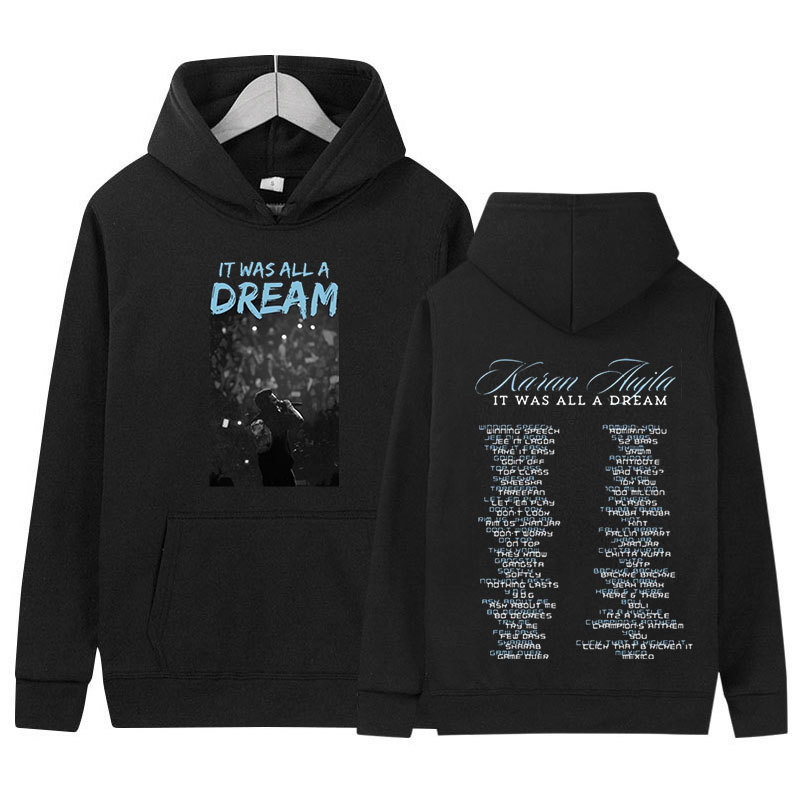 Karan Aujla It Was All A Dream Tour Álbum Suéter para hombres y mujeres Sudadera de moda retro