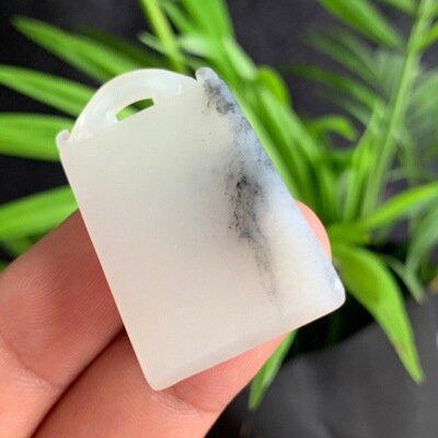 Xinjiang Nephrite  Blue and white Suet White jade Seed material Uneventful Pendant Pendant jade Jewellery jewelry