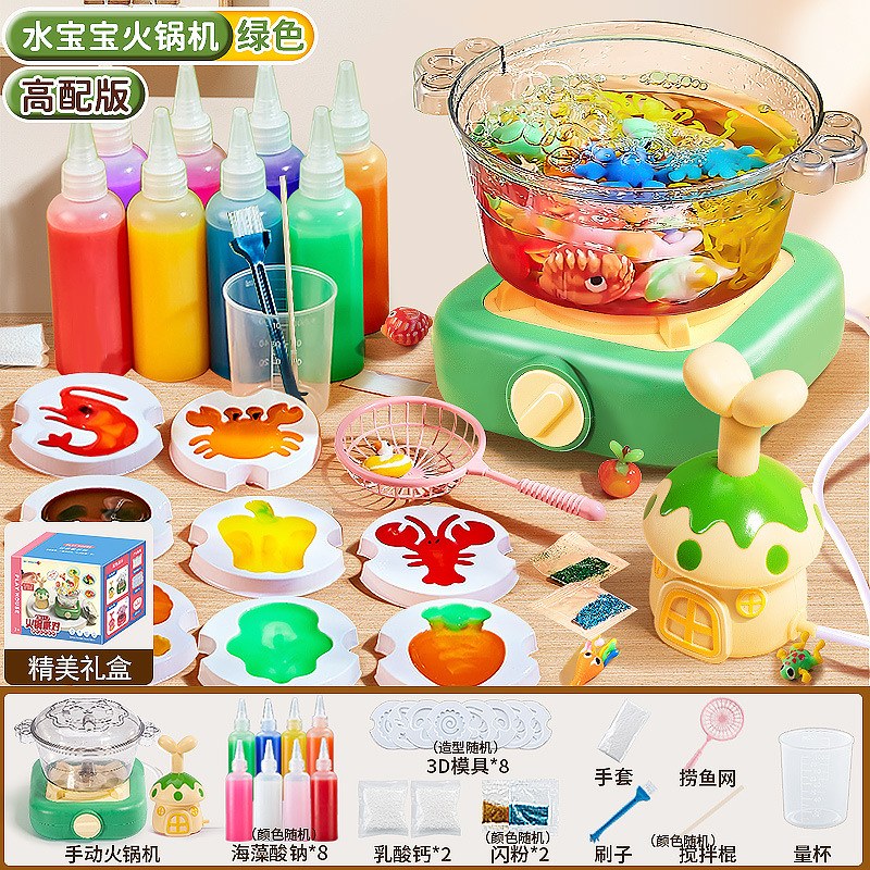 Niños en casa pueden cocinar mesa de comedor de agua baby diy hecha a mano mágica agua genio juguetes de cocina regalo de acertijo