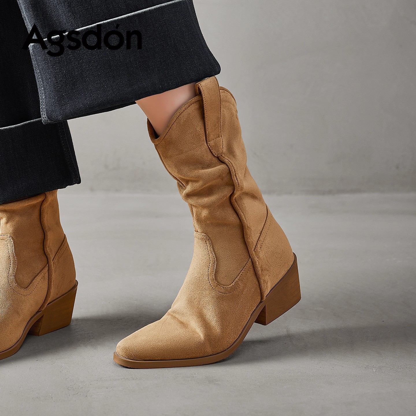 Botas cortas marrones para mujeres 2026 nuevo otoño y invierno con talón grueso Meirard Martin botas de pila retro botas