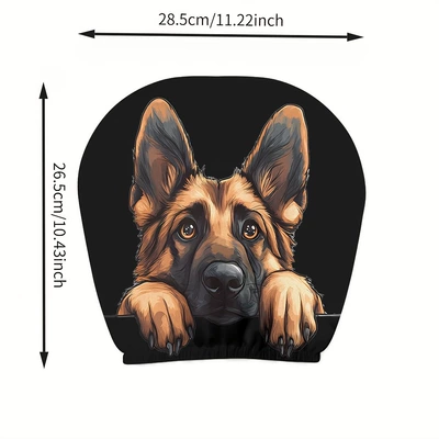 Expression Car Pillow Covers, Elastic Printed Pillow | Universal seat cover - german-shepherd-puppy-double-sided-printing-1-pack