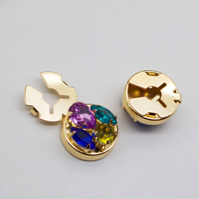 1 Pair Quantity 1 Pair Elegant Glam Geometric Brass Plating Acrylic Rhinestones Unisex Cufflinks