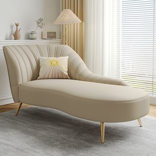 Modern Bedroom Light Luxury Chaise Lounge Chair for Small Spaces, Lazy Living Room Chaise Sofa Recliner, Nordic Balcony Beauty Couch