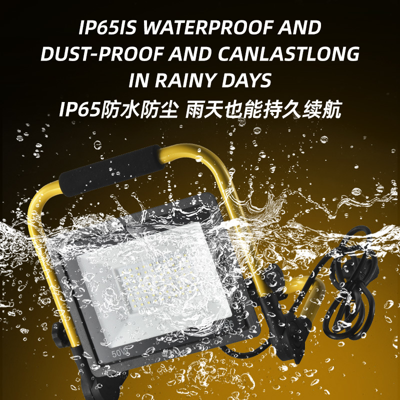 Transfronterizos venta en caliente lámpara de inundación plegable lámpara de trabajo led sitio de construcción led lámpara de iluminación de construcción impermeable al aire libre