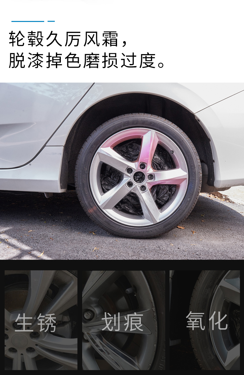 Car wheel scratch repair paint, aluminum alloy refurbishment, polishing, color change, spray paint, steel rim repair, silver color