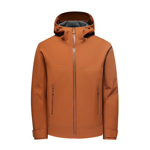 Cross-border seamless laminated plus velvet jacket for men and women, fully heat-sealed waterproof and windproof outdoor jacket, couple jacket