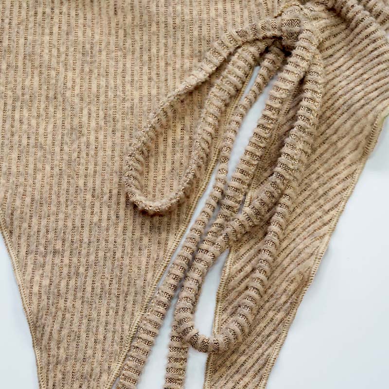 Completo pantalone donna estivo elegante top a coste con nodo_voghion.com