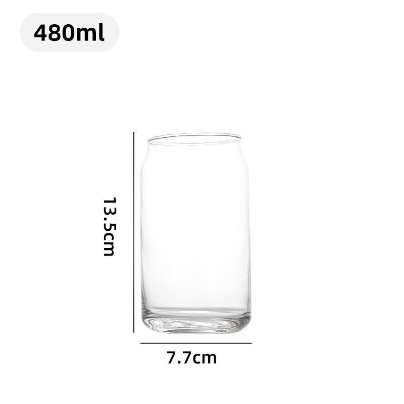 Vaso de Cola de 16 oz con Tapa y Pajita, Impresión UV Transfronteriza, Vaso de Vidrio Resistente al Calor para Té con Leche, Café, Tapa de Bambú, Vaso de Agua Tipo Mason Jar