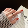 Tide, Japanese set, small design fashionable adjustable ring, light luxury style, 3 piece set, internet celebrity, on index finger