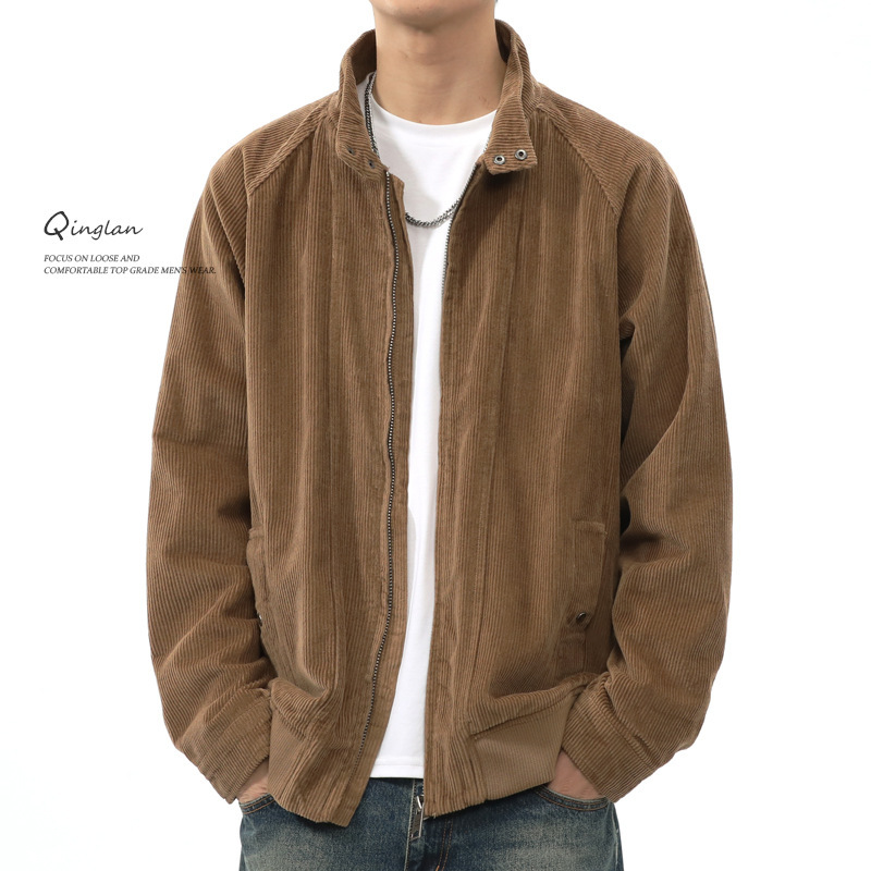 American Style Retro Corduroy Jacket Men's Autumn and Winter New Loose Casual plus size Fashion Brand Vintage Collar Jacket American Style Retro Corduroy Jacket Men's Autumn and Winter New Loose Casual plus size Fashion Brand Vintage Collar Jacket