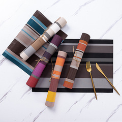 New Chinese restaurant PVC square bar European style insulated placemat table mat cloth mat Western tableware mat 30X45 hotel decoration