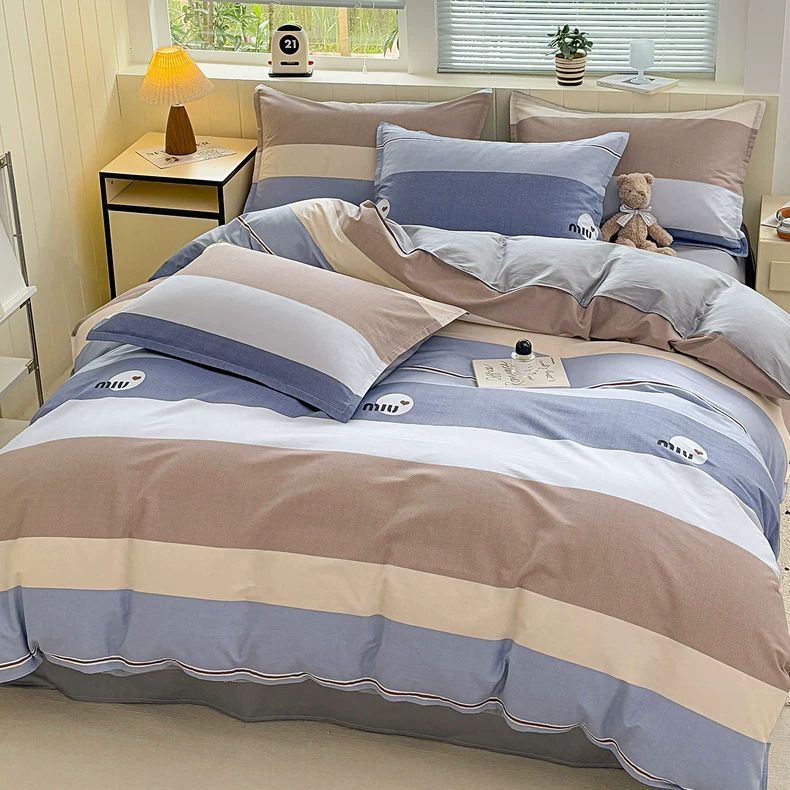 Cobertura de edredón de algodón 150x180x200x230 doble dormitorio de estudiantes individuales 100 cubierta de edredón de algodón conjunto de tres piezas