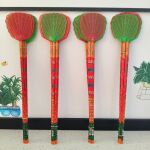 熟料彩头凤尾竹杆长杆苍蝇拍 耐用蚊蝇拍家用不烂蚊子拍批发