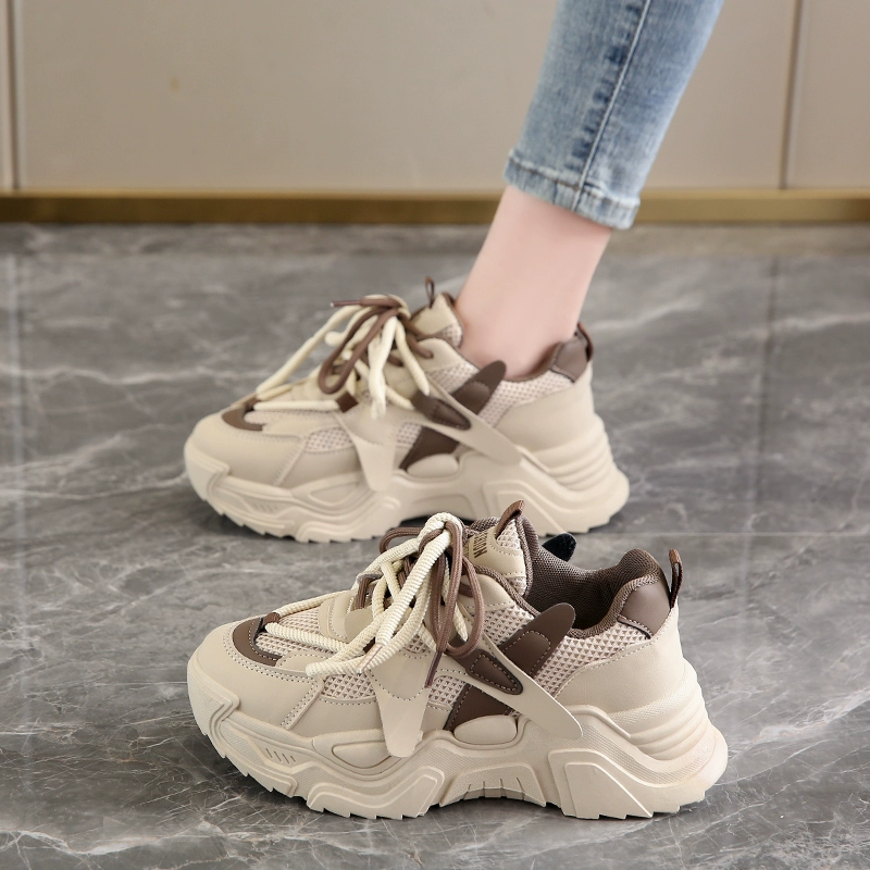 Ступать на фекалии, пап туфли, женская летняя сетка, дышащая 2024 новая толстое дно