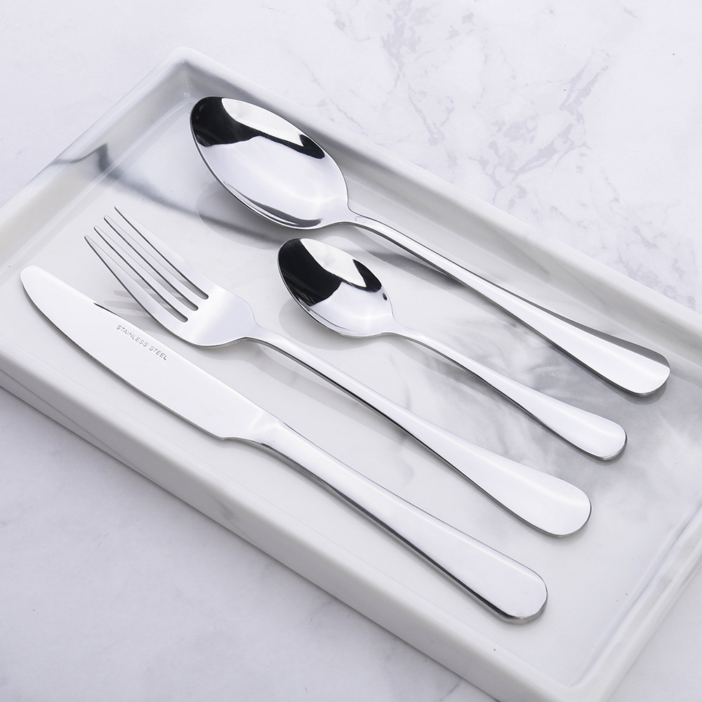 J 1010 Stainless Steel Knife, Fork and Spoon Set Cross-border Western Food Knife and Fork Set Hotel Supplies Household Steak Knife and Fork