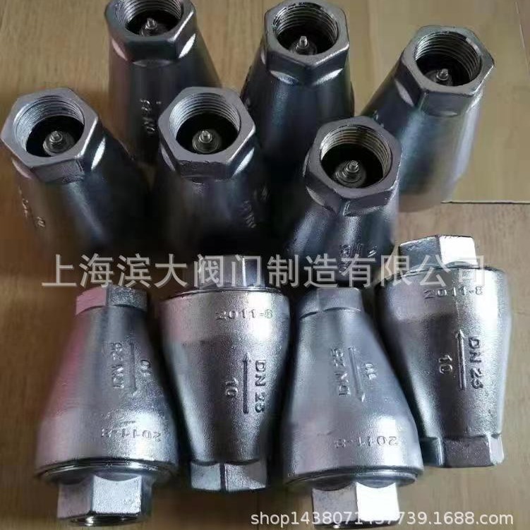 滨大阀门不锈钢锥形止回阀内螺纹逆止阀 电站气力输送逆止阀304