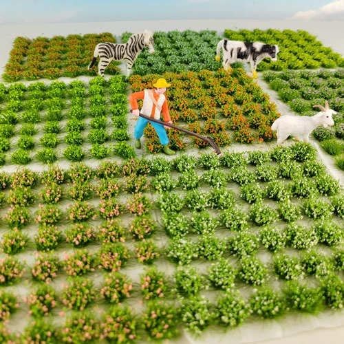 2PCS модель травянистых кластеров на открытом воздухе ландшафтный газон цветочный пол нерегулярный новый травяной куст 8mm трава