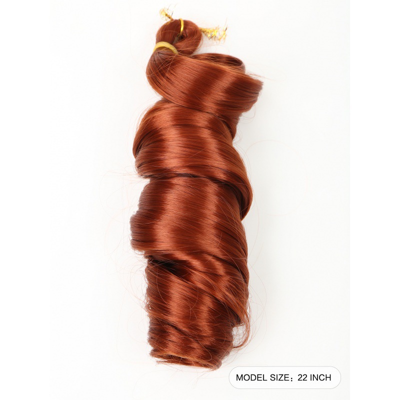 Peluca de trenzas francesas, trenzas de ganchillo con ondas sueltas francesas