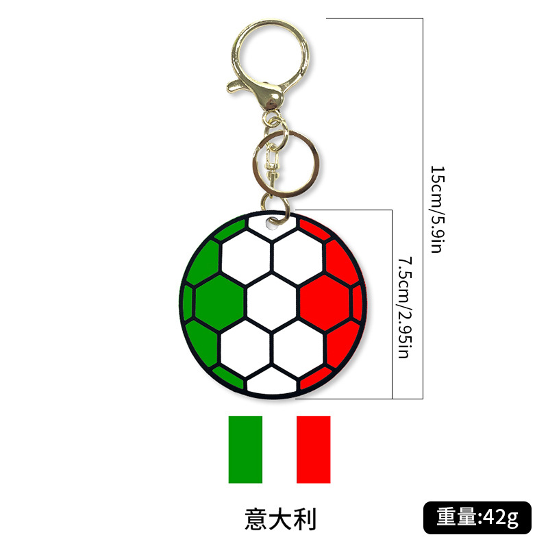 Amazon venta caliente de fútbol deportivo llavero colgante material de silicona bolsas de fútbol de dibujos animados decoración llave de regalo image 7