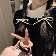 蝴蝶结头花发夹水舞新娘敬酒服生日头饰女礼服皇冠发饰结婚纱发夹