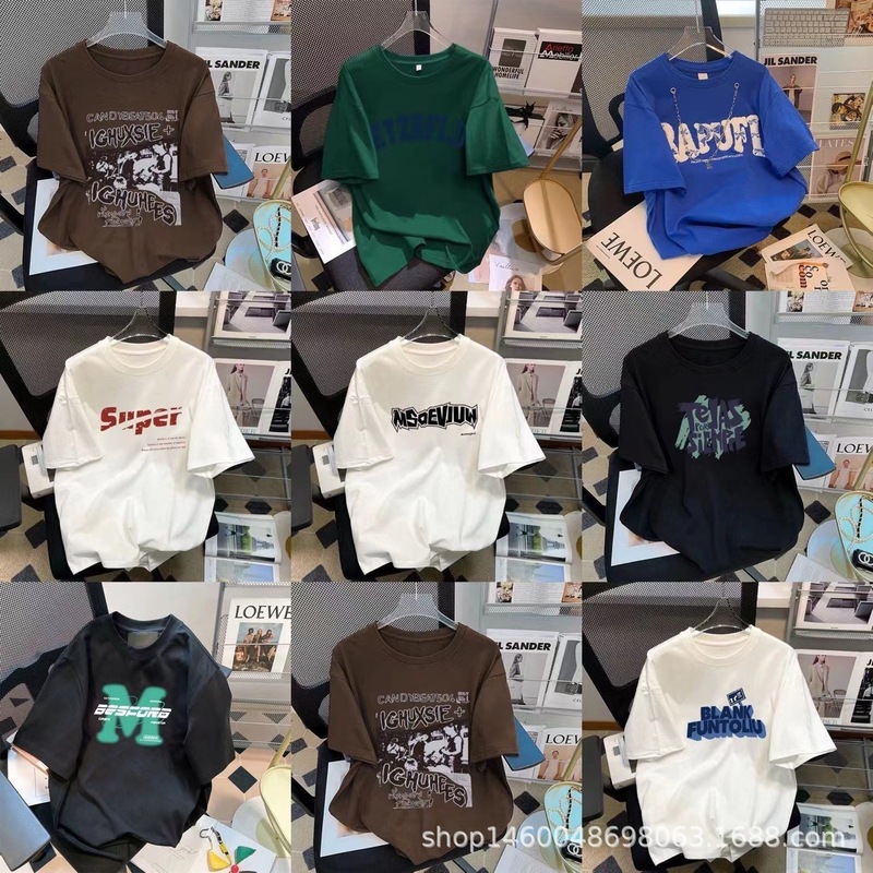 Wholesale Supply of Women's Short-Sleeve T-Shirts from Street Stalls, 1688 Short-Sleeve T-Shirts, Women's Tops, Clearance of Original Foreign Trade Clothing, Shirts