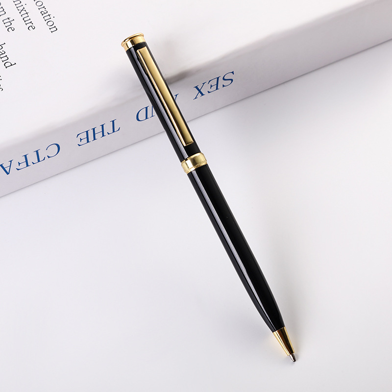 Fábrica al por mayor Metal Bolígrafo negocio firma pluma regalo pluma publicidad personalizada Logotipo de metal pluma letras