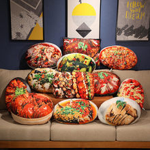 跨境新品仿真美食毛绒抱枕美味菜品系列饭店活动礼品拍照道具