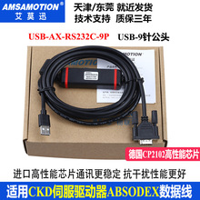 適用CKD伺服驅動器ABSODEX數據通訊線USB-AX-RS232C-9P調試下載線