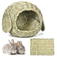 精品兔子天然环保 啃咬磨牙提草山洞屋兔龙猫豚鼠安全躲避屋草窝