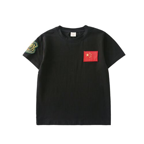 Children's Camouflage T-Shirt, Primary School Short-Sleeved Military Training Uniform, Short-Sleeved T-Shirt, Kindergarten Performance Costume, Group Purchase Clothing