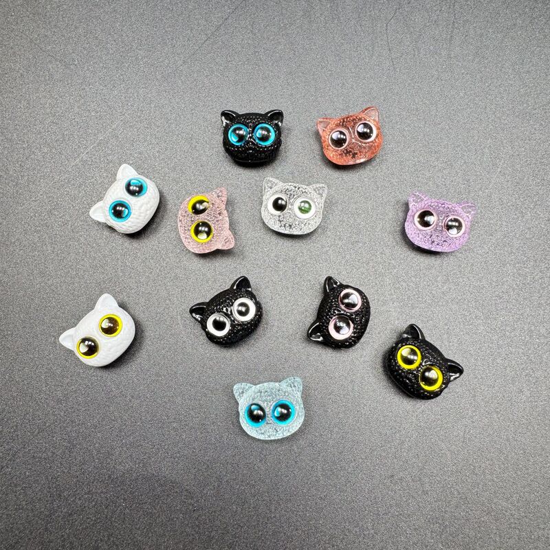Little Black Cat Cute and Cute Big-Eyed Cat Head Loose Beads Acrylic DIY Jewelry Women's Bracelet Accessories Material Beads Little Black Cat Cute and Cute Big-Eyed Cat Head Loose Beads Acrylic DIY Jewelry Women's Bracelet Accessories Material Beads