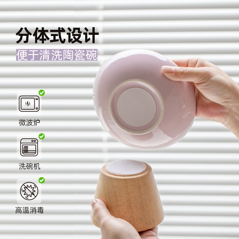 Cuenco biselado de cerámica suministros para mascotas cuenco de gato y perro cuenco de comida tazón de bebida antidetonante protección de cuello de pie alto y corto