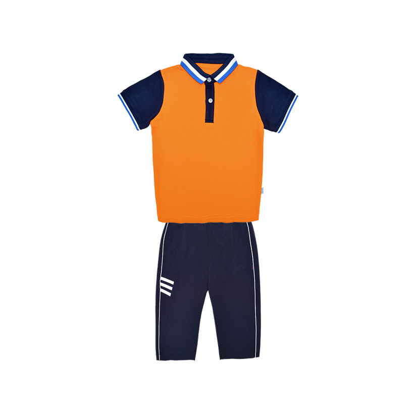 瀾洋貝中学生制服小学校のクラス服の夏服の半袖のスーツは学生の運動の夏の小学生を注文して注文します。|undefined
