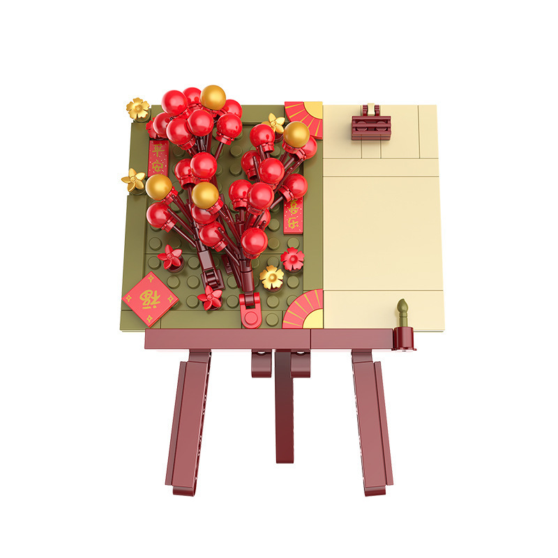 JAKI Jiaqi bloques de construcción suculenta olla montaje decoración interior simulación flor planta juguete lindo regalo la muchacha