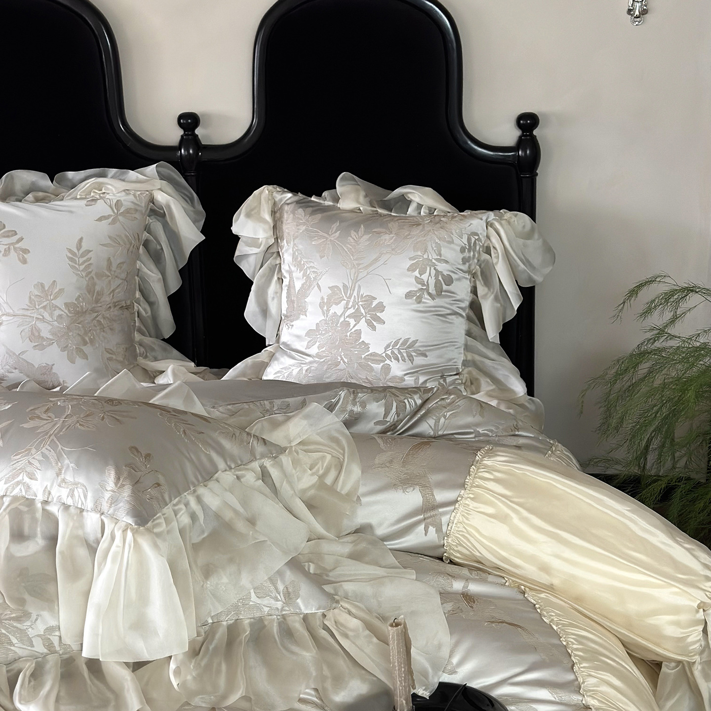 Vintage påslakan i jacquardbomull i boho-stil_voghion.com