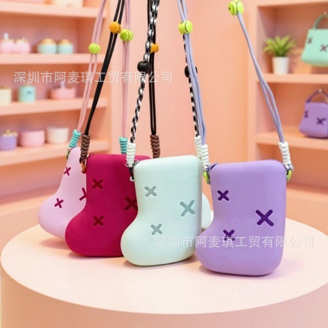 2025 New Cross-Body Small Bag, Personalized Boot Bag, Women's Shoulder Bag, Versatile Fashionable Cross-Body Bag, Mobile Phone Rain Shoe Bag