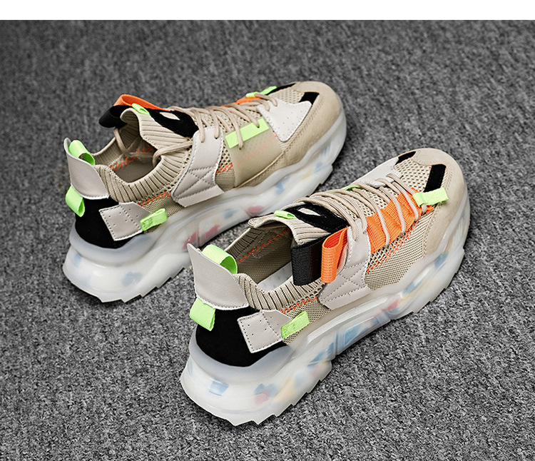 Scarpe da corsa uomo platform alla moda con tessuto traspirante_voghion.com