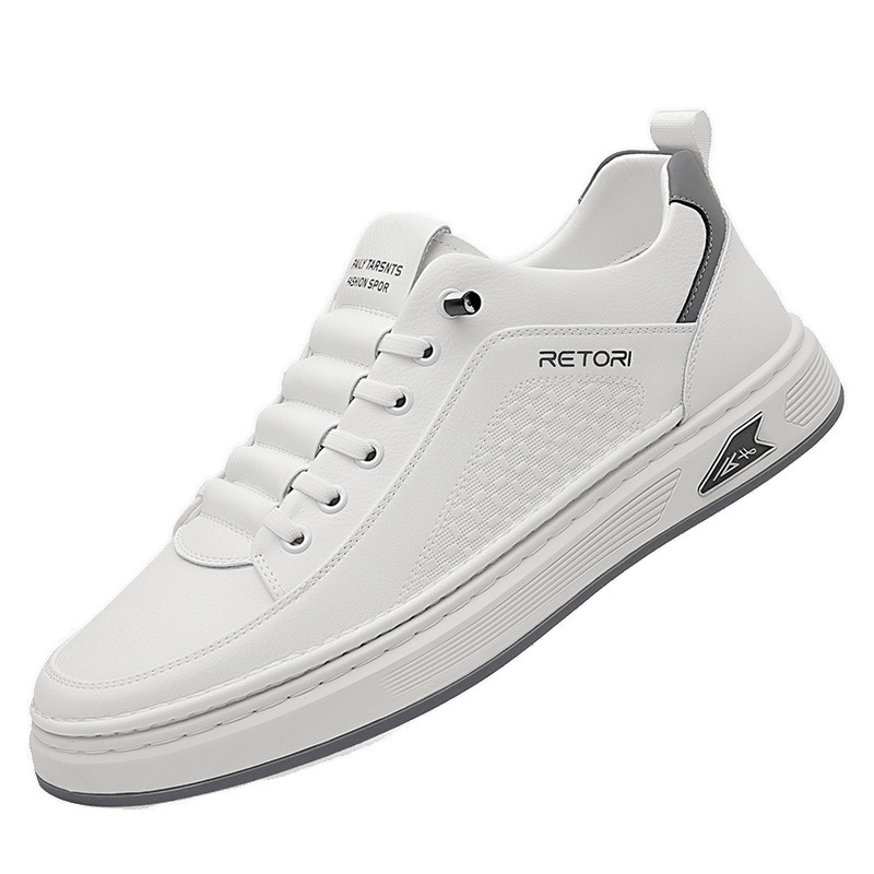 Zapatos blancos de verano, zapatos casuales de todo fósforo para hombres, zapatos de moda para hombres sin cordones, zapatos de suela gruesa para hombres al por mayor