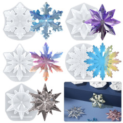 滴ゴム金型霊振り子ペンダント悪魔の目雪花ネックレスペンダントイヤリングアクセサリーシリコン研磨具