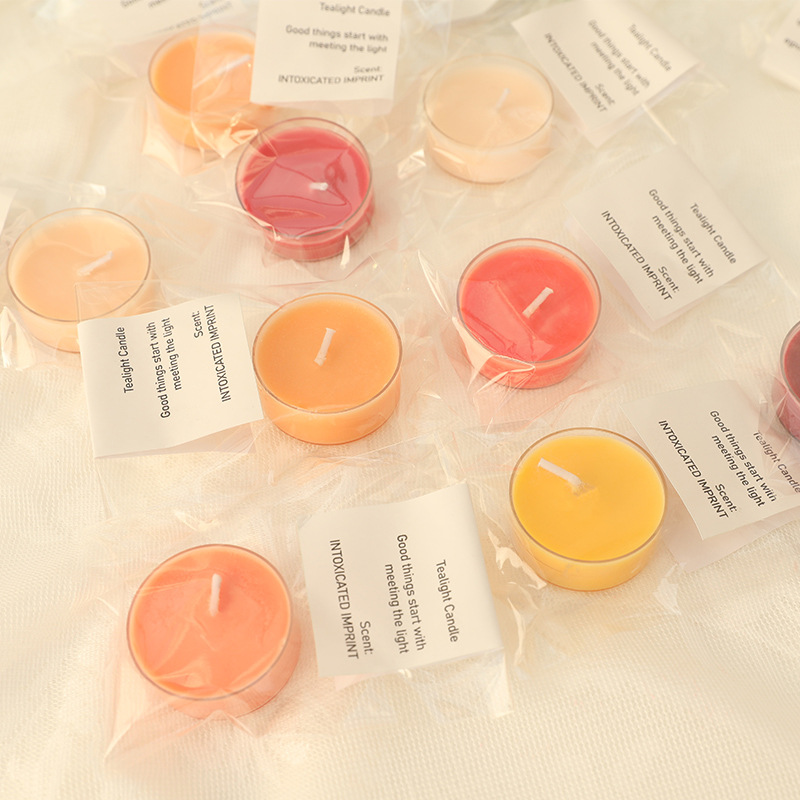 4-hour round tea wax wholesale bean wax birthday proposal romantic atmosphere colored candles hotel tea cooking candle