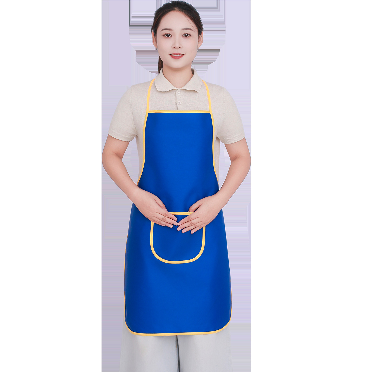 Publicidad delantal impresión logotipo promocional regalos publicidad de cocina de hombres y mujeres ropa de trabajo de comedor cintura roja sin mangas personalizada