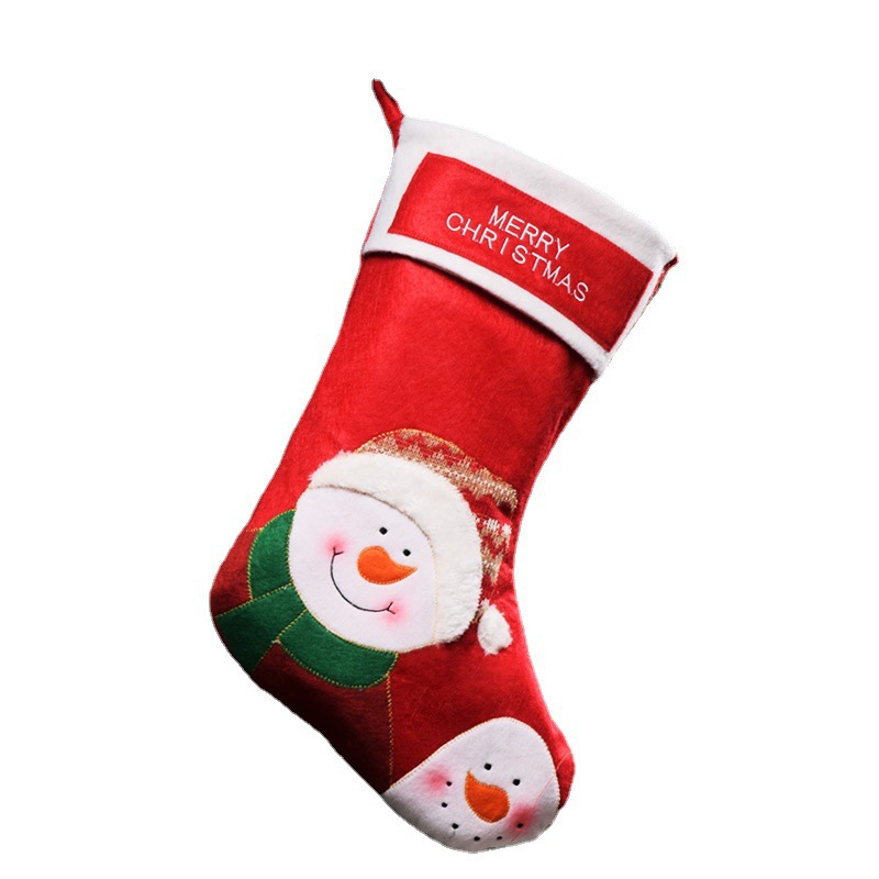 Medias navideñas transfronterizas Papá Noel muñeco de nieve alce estilo medias navideñas bolsas de dulces navideñas bolsas de decoración de ventanas