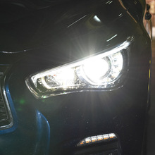 适用于适用英菲尼迪Q50L大灯总成14-19款大灯改装双光透镜高配款L