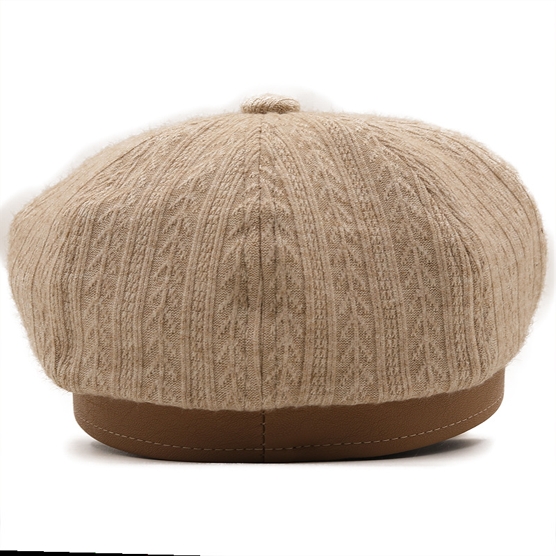 280g Weight Housewarming, Anniversary, Business, Wedding, Birthday, Festival Occasion Cotton Material Solid Color Pattern Women'S Gender Basic Style Pu Leather Fabric Octagonal Hat Wholesale Nihaojewelry 7