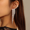 E10274 European and American temperament Simple and popular earrings Net Red Flowing Su Diamond Ear Acupuncture Geometry Banquet exaggerated earrings