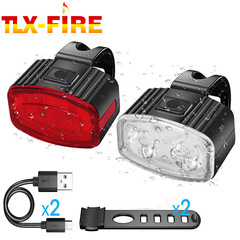 Bicycle Highlight LED USB Charging Night Riding Multi-Mode Taillight Set Single Front and Rear Light Riding Headlight Set