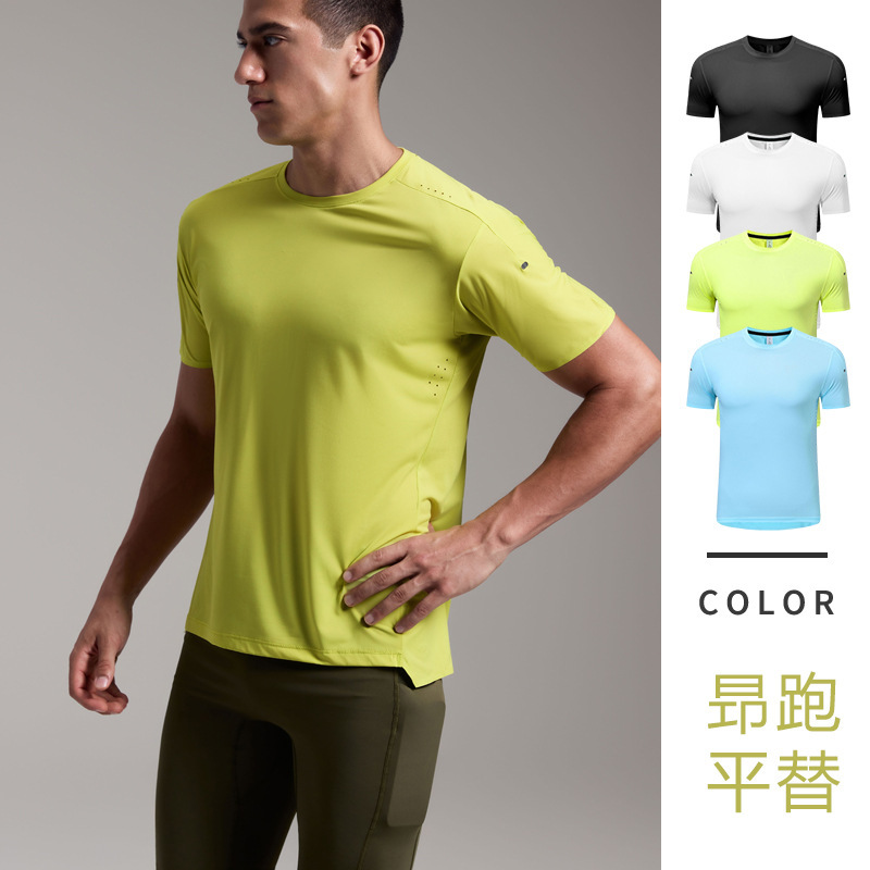 昻跑 Sports Fitness Training Round Neck Quick-Drying T-Shirt for Men Outdoor Hiking and Running Micro-Elastic Lightweight Short-Sleeved Tops for Women 昻跑 Sports Fitness Training Round Neck Quick-Drying T-Shirt for Men Outdoor Hiking and Running Micro-Elastic Lightweight Short-Sleeved Tops for Women