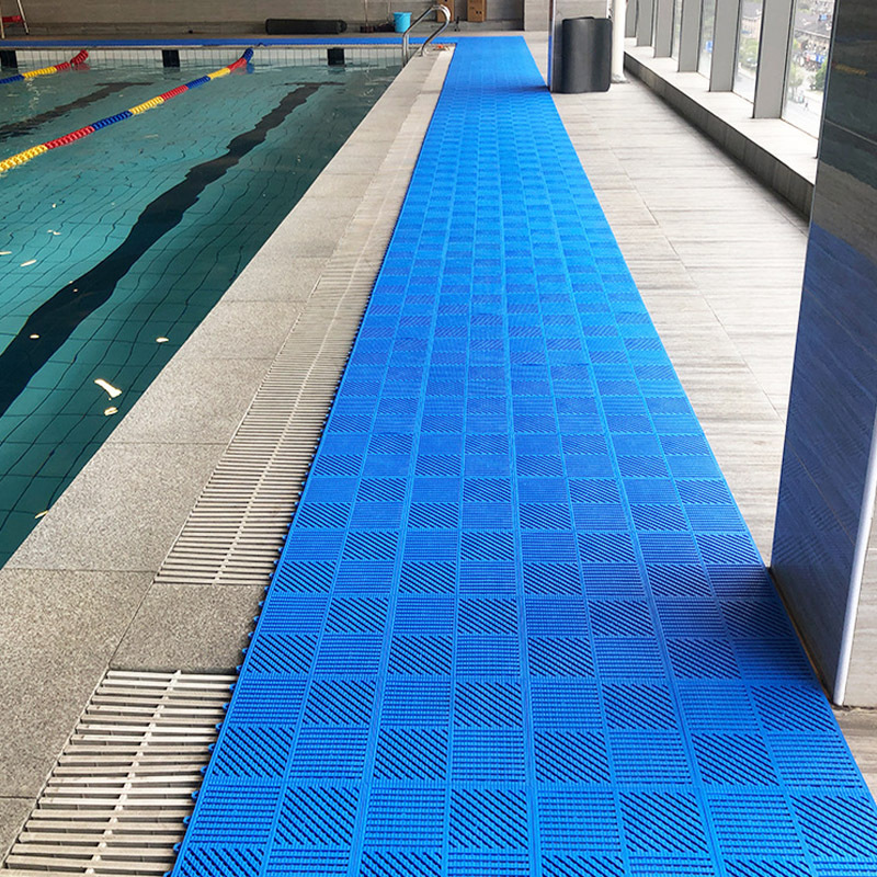 Commercial bathroom swimming pool anti-slip mat joint hollow shower waterproof mat toilet swimming pool water-permeable floor mat