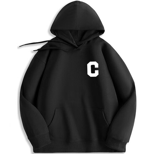 Couple men and women's same hooded hooded round neck loose pullover Korean heavy 320G hoodie top outer men's wear