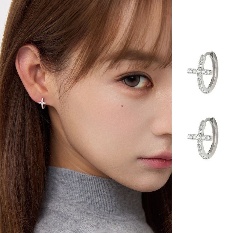 "Sanctuary" Cross Earrings, Unisex Ear Clips, Elegant and Sophisticated, 2026 New Model, Exquisite Punk Style